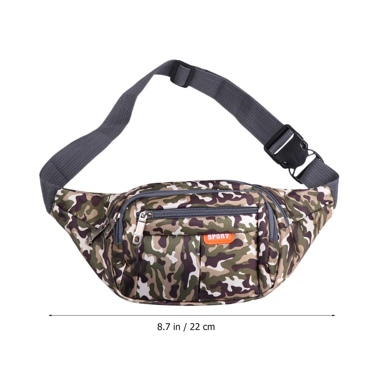 

Fanny Pack Camouflage Design Heavy Duty Lightweight Waist Pack Multi Pocket Storage for Phone Wallet Keys Unisex Adjustable Belt