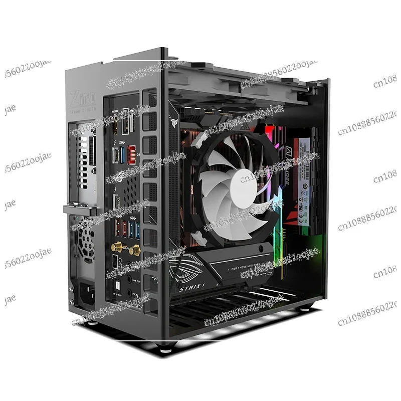 Lzmod mini A24-V6 1.0 dual-slot semi-high single display 1u power supply itx chassis 5.38 liters