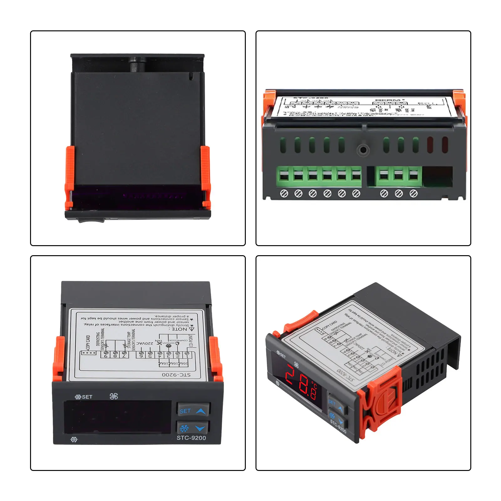 Controlador electrónico de temperatura, termostato electrónico de congelador, 220V, STC-9200, refrigeración, Descongelador, ventilador