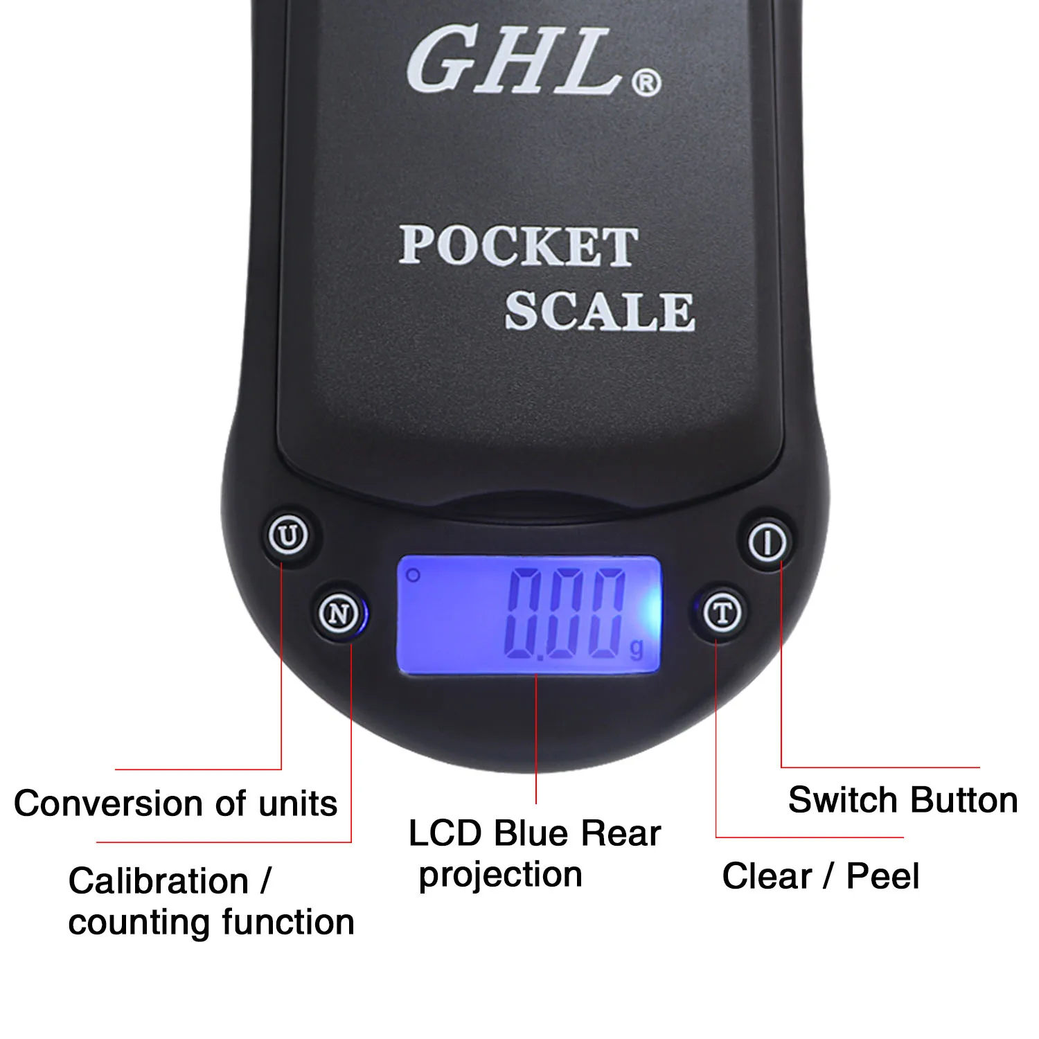 Mini Pocket Gram Scale for Jewelry Digital Food Kitchen Scale 200 by 0.01g with Tare and Calibration Weight Scale