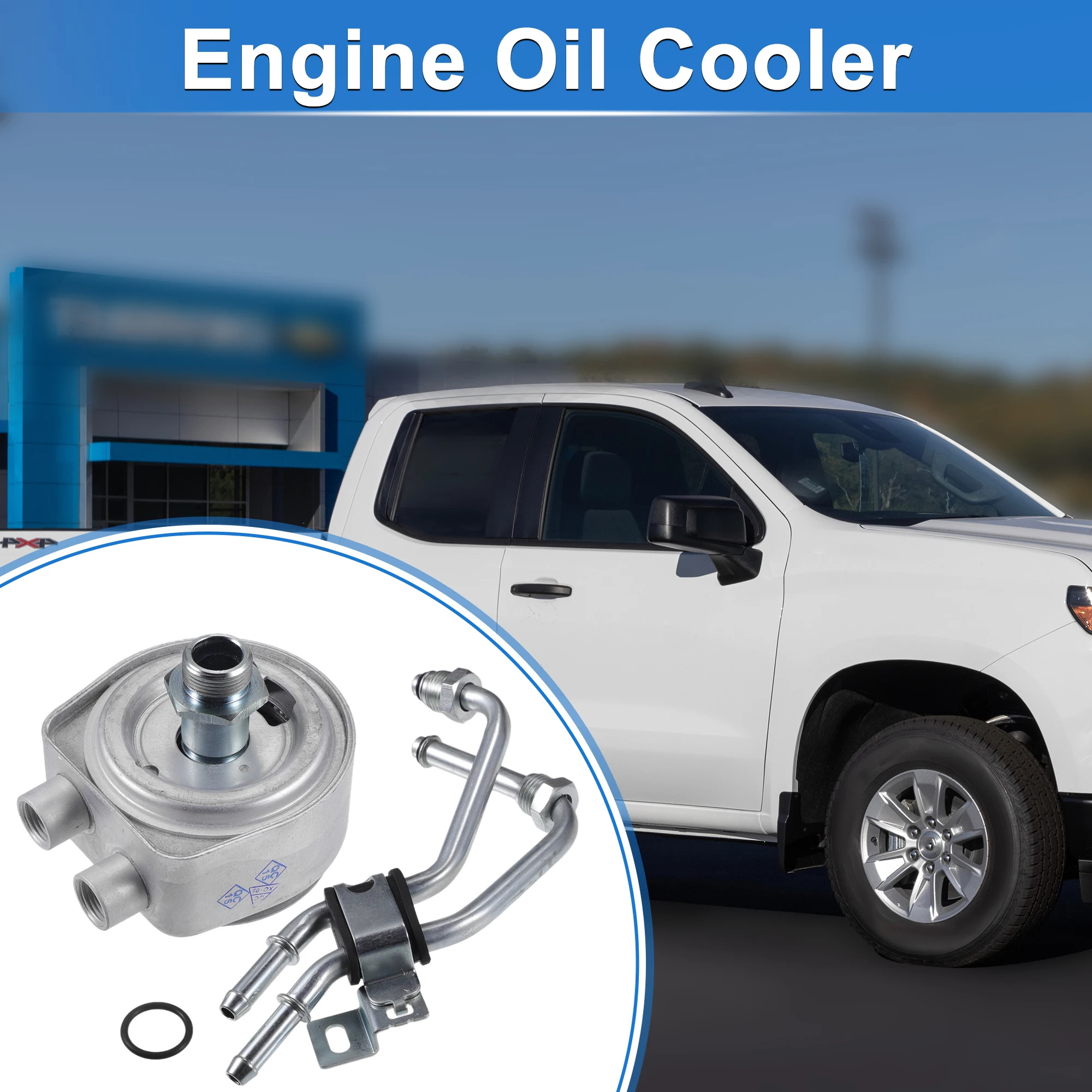 

UXCELL Engine Oil Cooler with Seals Bolt for Chevrolet Camaro No.12627034 Oil Cooler