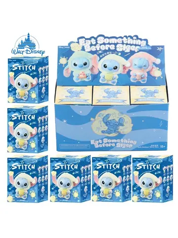 Disney nuevo Stitch Plush Doll Blind Box Eat Before Sleep Series Vinyl Hanging Bag Cute Mystery Toy