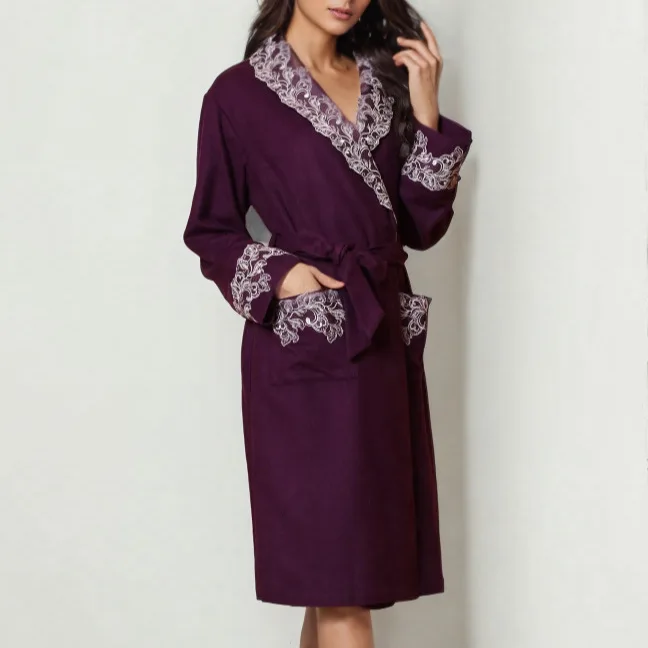 Women 30 Momme Sand Washed Mulberry Silk Robe Kimono Autumn Winter Warm Long Sleeve Bathrobe Loungewear