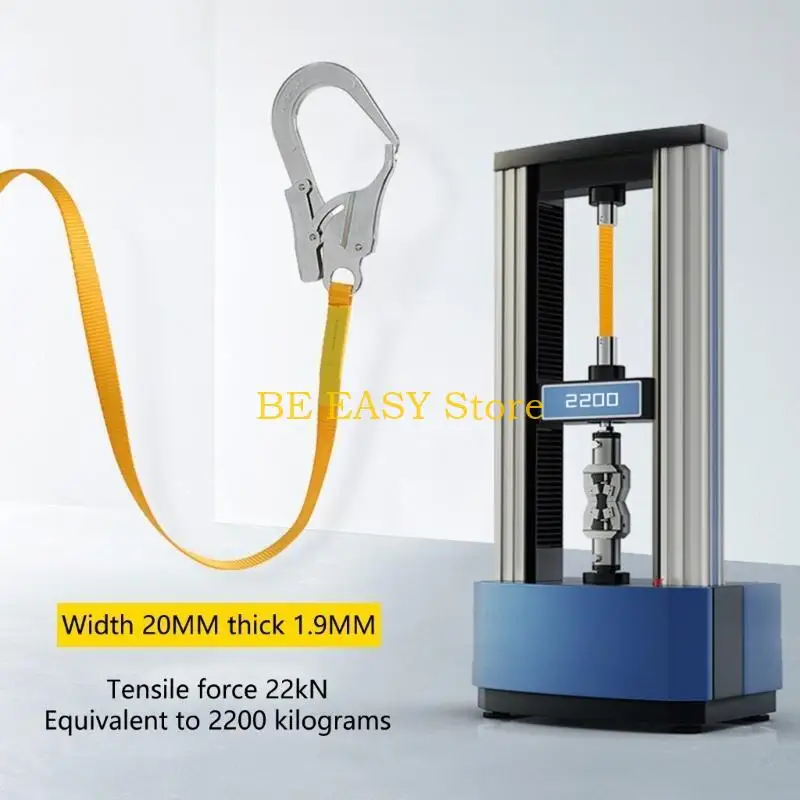 E28F Fall Protections Restraint Lanyard with Hook Protective Safety Harness Rope Falling Prevention Safety Belt