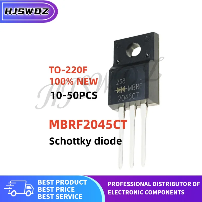 10/20/50Pcs MBRF2045CT MBRF2045 B2045G Schottky diode TO-220F 100% New