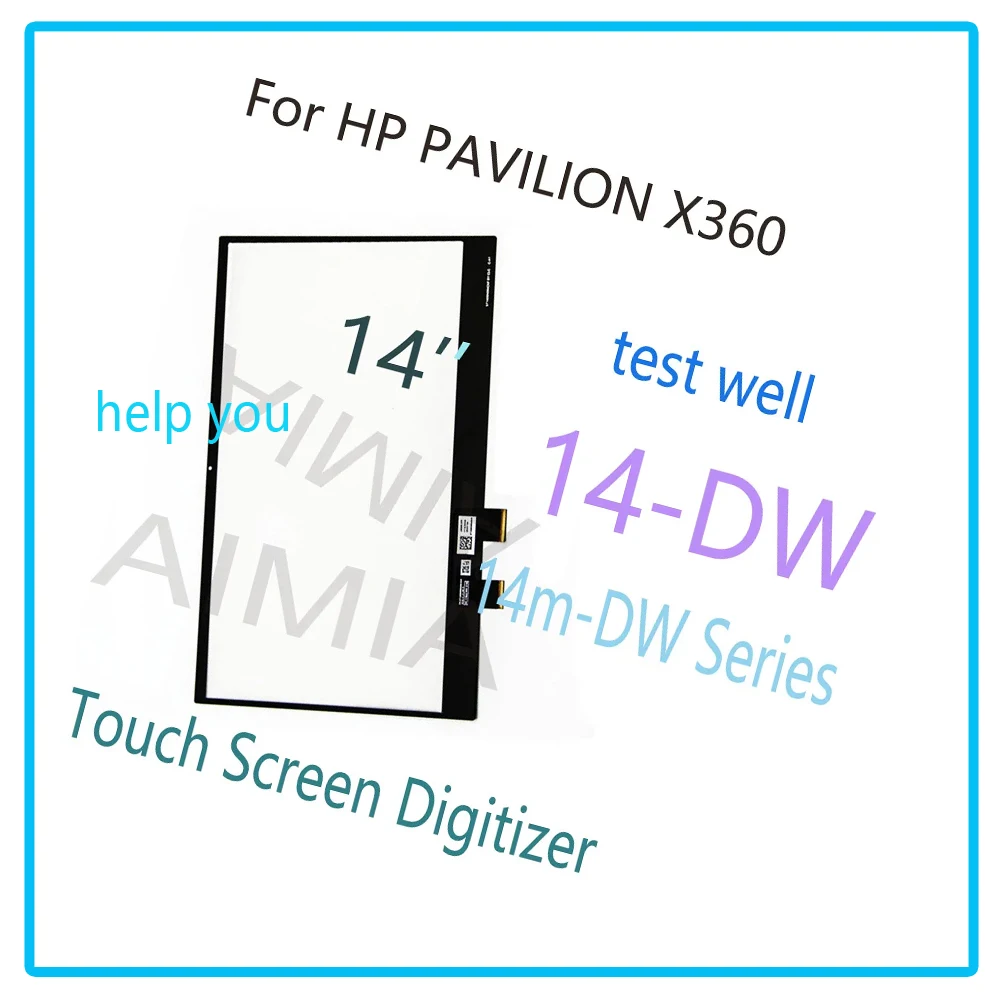 

Tested 14" touch screen for hp pavilion x360 14m-dw series 14-dw touch screen digitizer glass panel replacement laptops screen