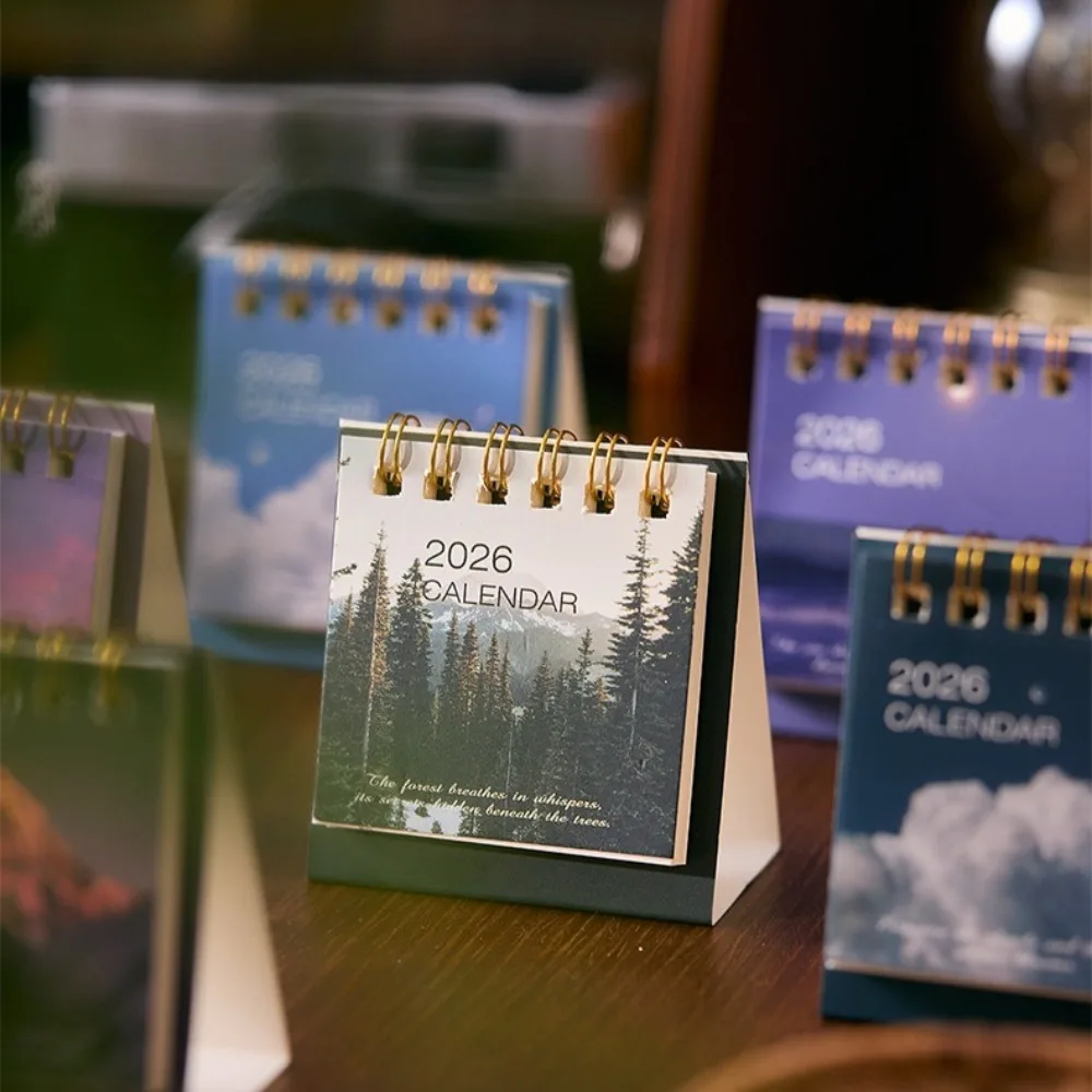 Mini 2026 Calendar Office School Supplies Calendar Desk Calendar monthly Planner Desk Accessories Decor Record Office Stationery