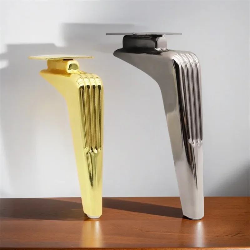 

4pcs 15/18cm For Sofa Feet Metal Furniture Legs Black Gold Support Bathroom Cabinet Bed Dresser Coffee Table Legs Replacement