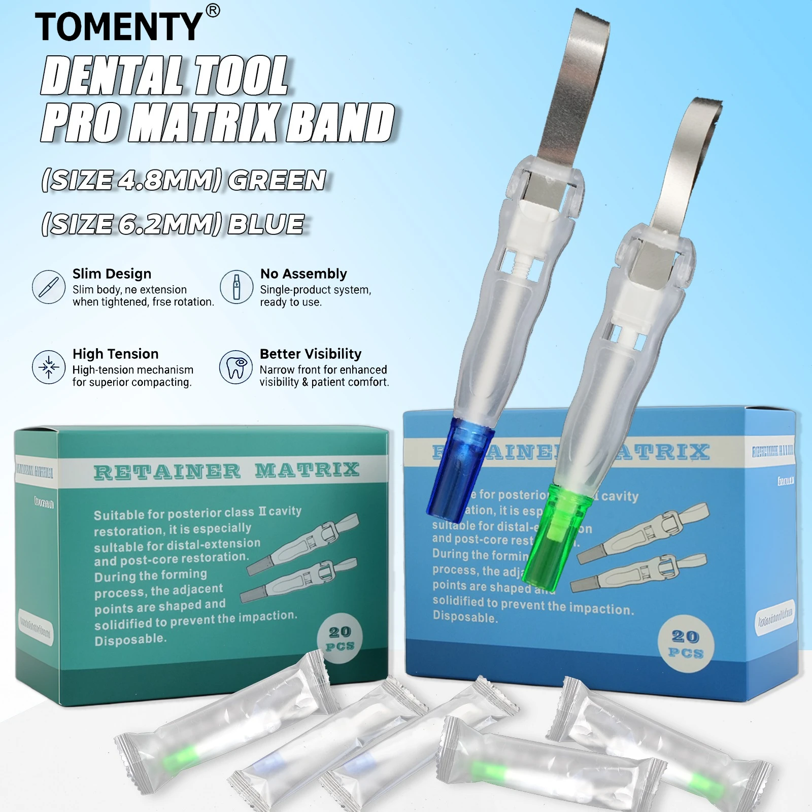 

1/2/5/10 шт. Стоматологические матричные ленты, предварительно формованные секционные матрицы, рулонные матричные ленты-фиксаторы 180 ° Регулируемый стоматологический материал