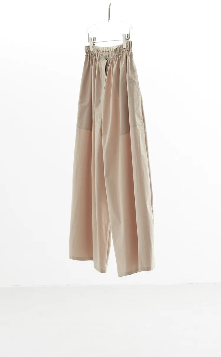 Plus-Size Summer A-Line Women's Wide-Leg Pants, Loose Thin Cropped Pants, Casual Carrot Pants