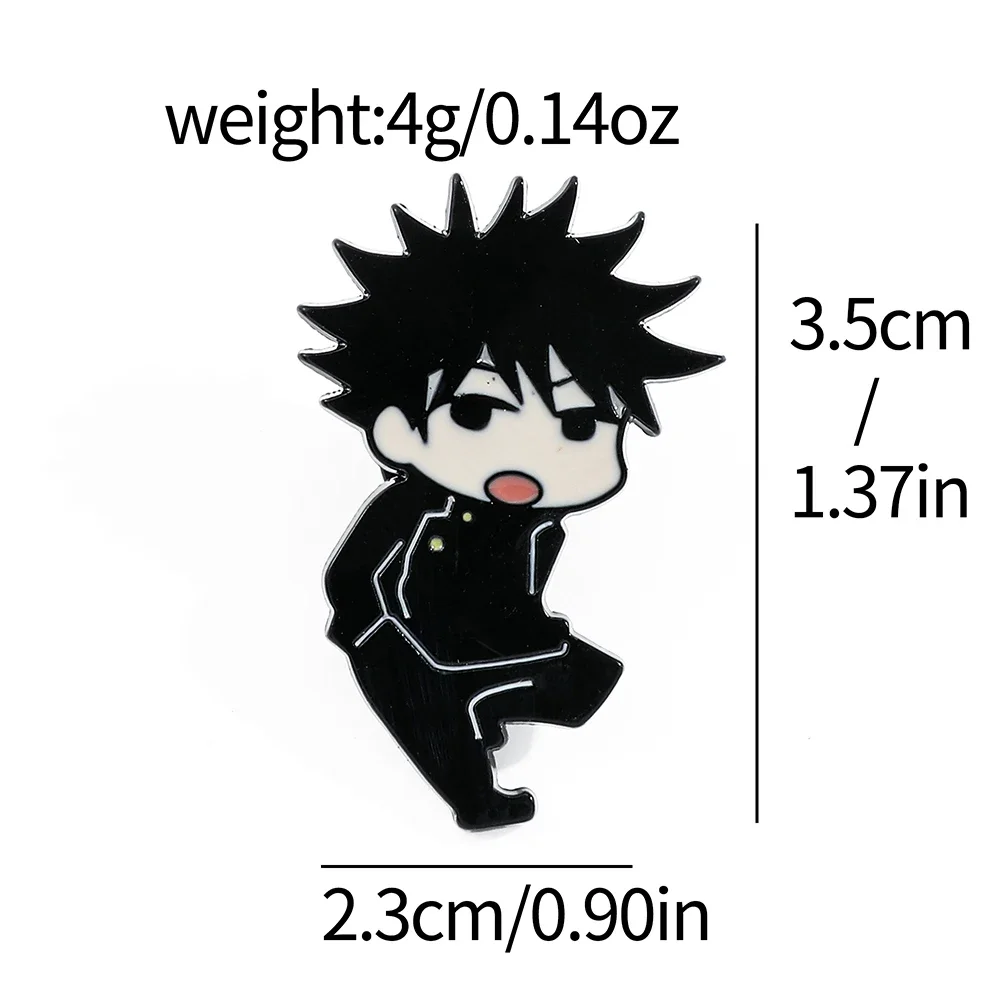 4 Pcs Cartoon Character Brooch Handsome Eye Mask Boy Enamel Pin Metal Badge Jewelry Backpack Clothing Accessories Festival Gift image 5