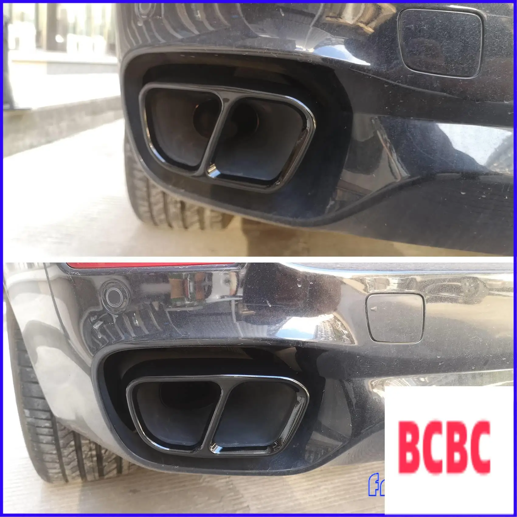 

BB-Car Rear Exhaust Muffler Pipe Cover Stainless Steel Tail Throat Vent Decoration For-BMW X5 F15 X6 F16 2014-2019 M Sports