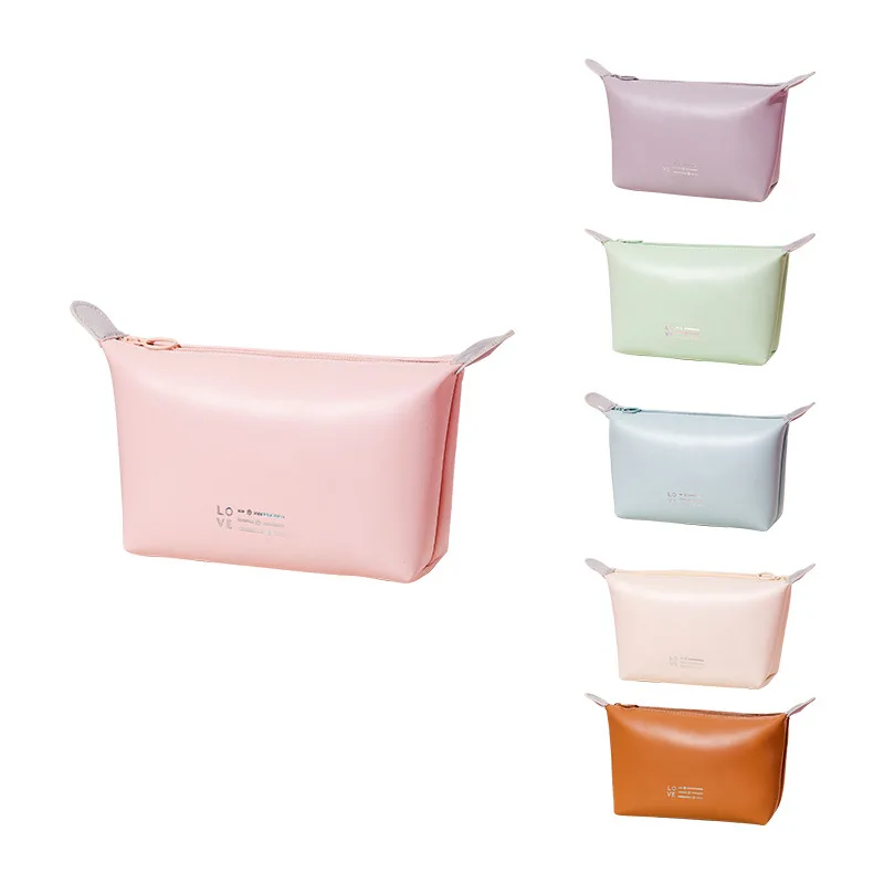 Waterproof Cosmetic Bag Portable Portable Cosmetic Brush Storage Bag Large Capacity Pu Transparent Wash Bag Travel Storage Bag