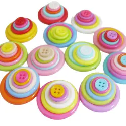 NBNNLA 8 taglie disponibili 50 pezzi colori assortiti 4 fori bottoni in plastica per Design artigianale accessori per cucire Scrapbooking fai da te