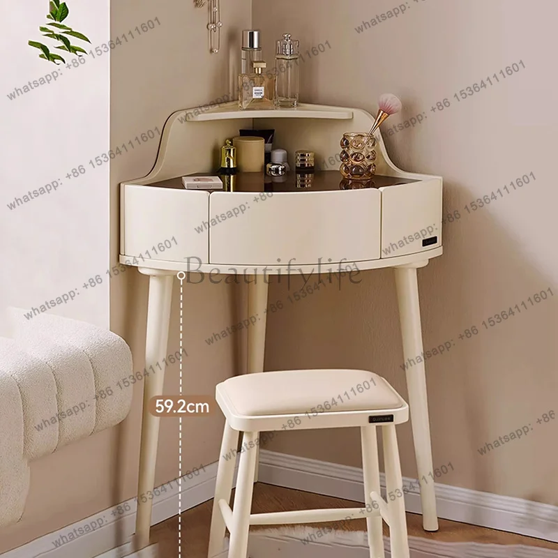 

Elegant Luxury Vanity Table Space Saving Creative Storage Aesthetic Dressers Storage Modern Dresser Living Room Furniture