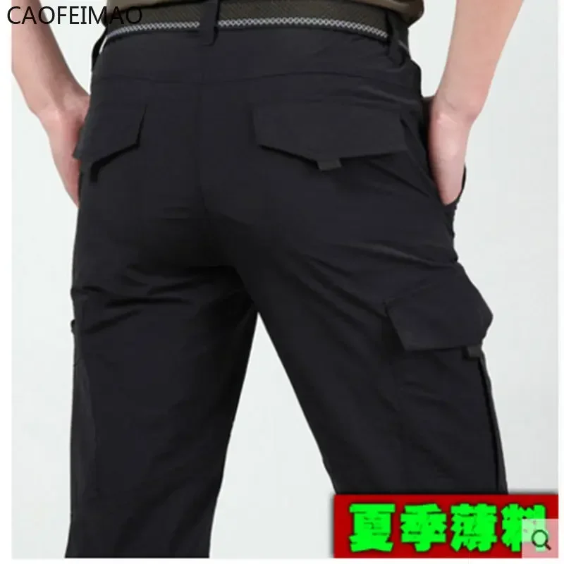 2025 Outdoor Waterproof Tactical Cargo Pants Men Breathable Summer Casual Army Military Long Trousers Male Quick Dry Cargo Pants