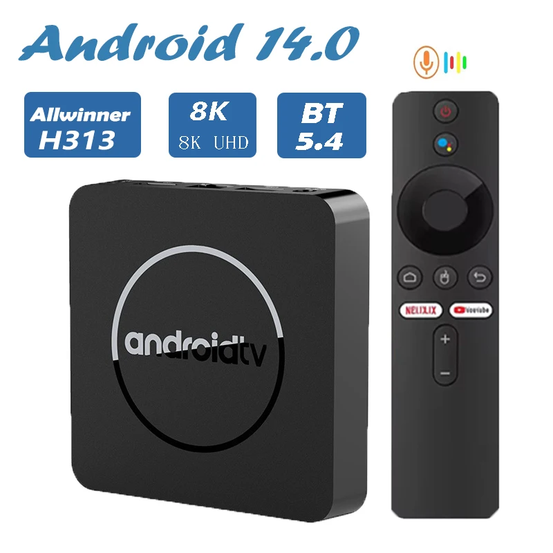 

Set Top Box Android14 Q10 Allwinner H313 Quad Core Cortex A53 Support 5G Wifi 8K Video 128GB Rom Fast Smart TV Box Media Player