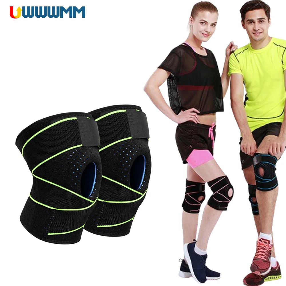 1Pcs Adjustable Compression Knee Sleeve Women Men Patella Stabilizer Knee Brace Sports Arthriti Knee Protection Basketball