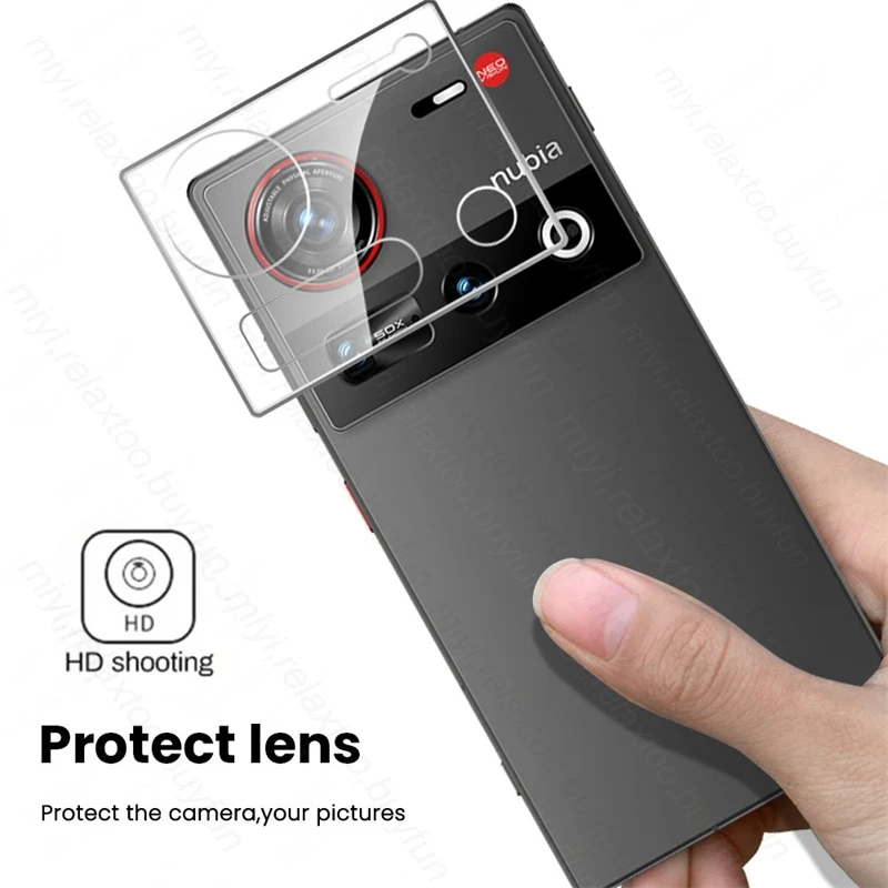 NubiaZ70Ultra Case 3Pcs Original 3D Clear HD 9H Tempered Glass Camera Lens Protector Cover For ZTE Nubia Z70 Ultra Z70Ultra 5G