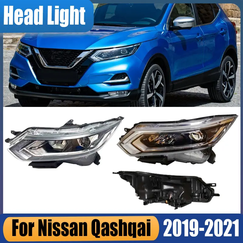 For Nissan Qashqai 2019 2020 2021 Headlight Signal Lamp Housing Car Accessories Front Bumper LED Headlight Without Bulbs