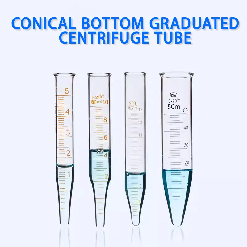 

10 pointed bottom graduated centrifuge tubes high borosilicate glass graduated test tubes laboratory supplies 5/10/15/50ml