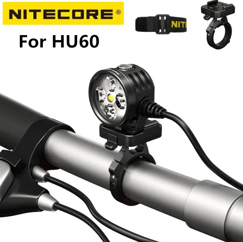 NITECORE Bike Headlamp Handle Bar Mount for HU60 31mm-35mm Handlebar Headlight Helmet Starp Headlights Set Bicycle Accessories