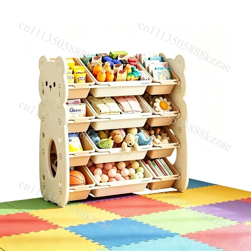 Children's Toy Storage Rack Large Capacity Household Classified Multi-layer Organizer Shelf For Living Room Baby Storage Cabinet