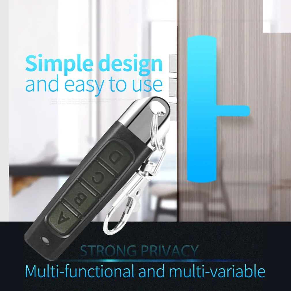 Wireless 433Mhz Remote Control Copy Code Remote Control 4-Channel Electric Clone Door Garage Door Automatic Key Chain