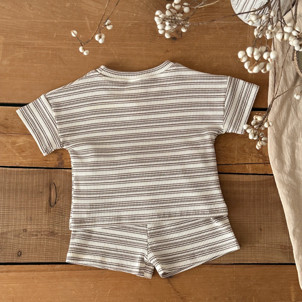 Summer Fashion Children Clothes Sets Baby Boys  Short Sleeve Striped T-Shirt With Shorts Toddler Girls Leisure Tracksuits 0-3Y