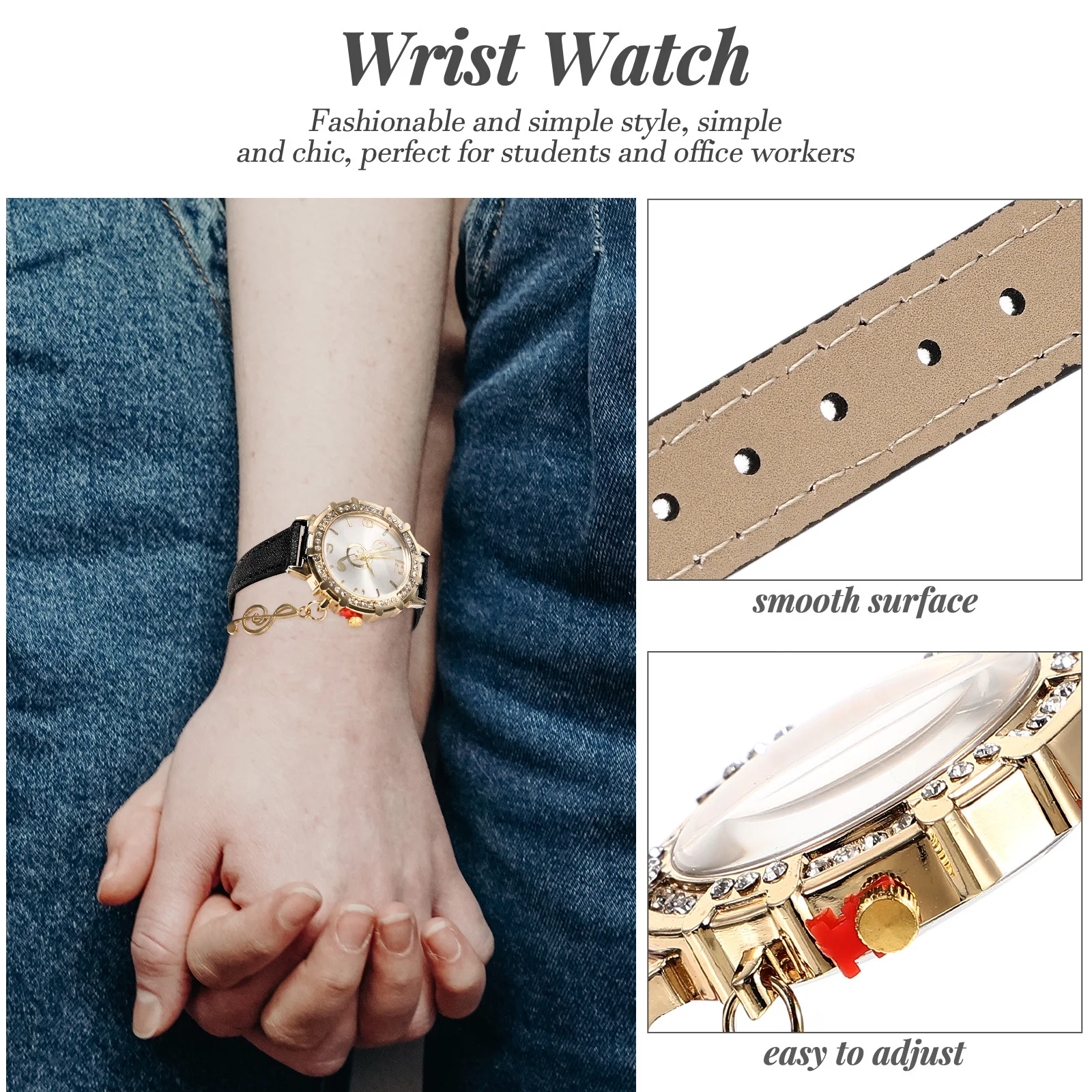 

Ladies Diamond Watch Women'S Shiny Metal Wristwatch Adjustable Accurate Quartz Watch For Daily Wear Gift For Her