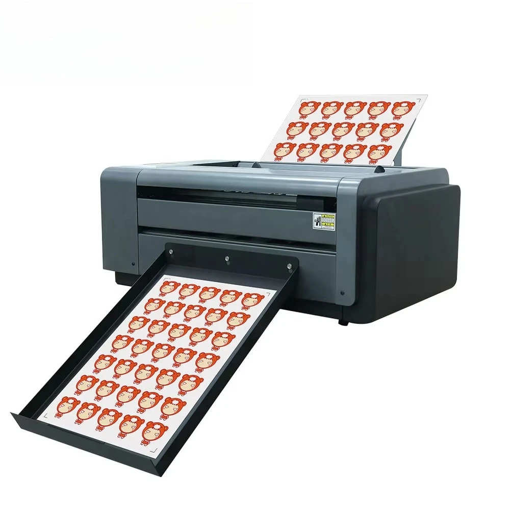 Dual Head Servo Motor Automatic Feeding Label Cutting Plotter High Speed Sticker Die Cutter Post-press Equipment