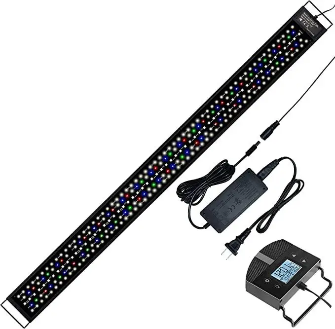 

12 48 Inch 3 Feet Aluminum Full Spectrum Aquarium Fish Tank Plant Grow Lamp Clamp LED Lighting For Aquariums With Controller