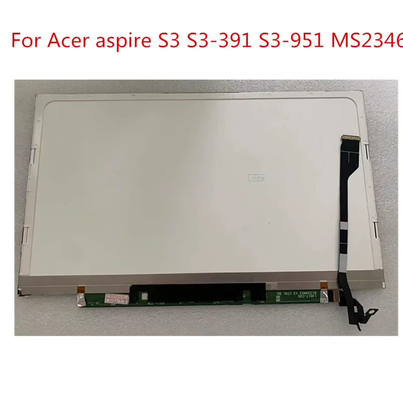 Substituição de tela LCD com cabo, Acer Aspire S3, S3-391, S3-951, S3-371, MS2346, B133XTF1.1, B133XW03, B133XTF01, 13,3 em