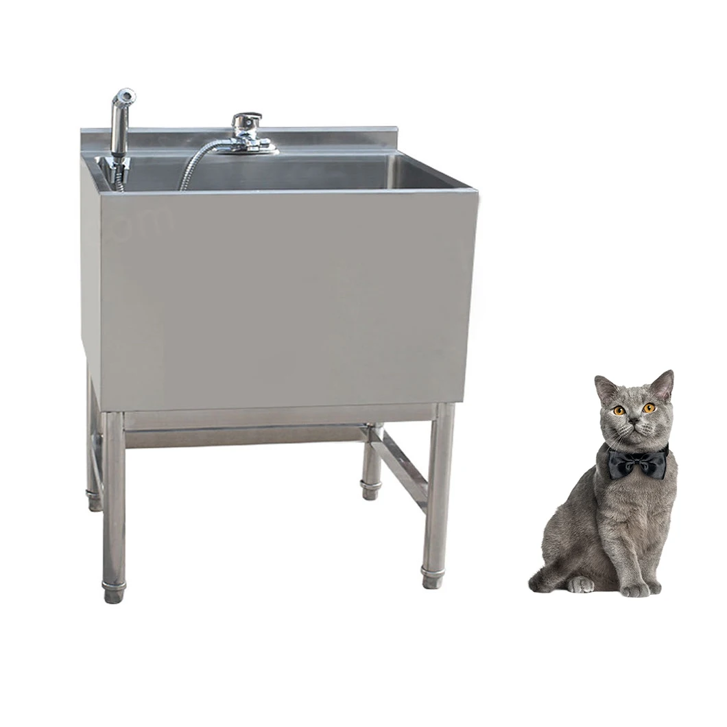 High quality Veterinary equipment  Stainless Steel Washing Sink  dog  grooming bath sink