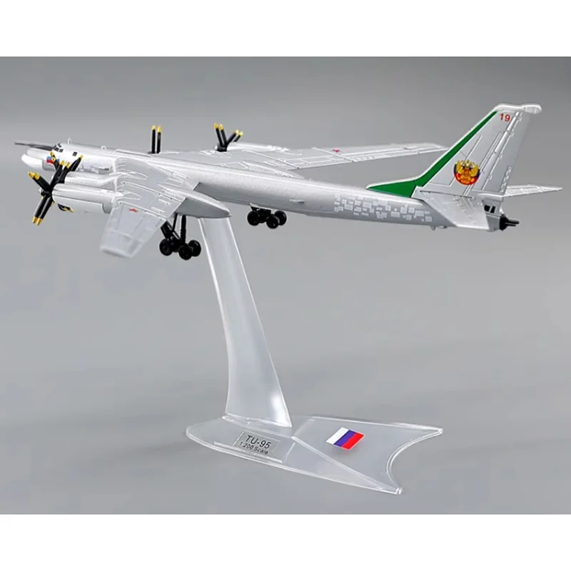 

Diecast 1/200 Scale TU95 Aircraft Model Russian TU-95 Strategic Bomber Alloy Decorative Gift Collection Toy