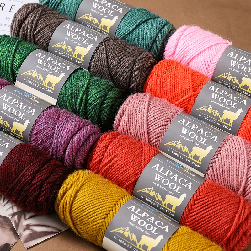 Paquete Económico Grande de 300g de Lana de Alpaca, Hilo Grueso para Tejer 245, Multicolor, Regalo de Moda para Otoño e Invierno, Kit de Material para Tejer DIY para Hombres y Mujeres, Adecuado para Tejer Suéteres Cálidos, Abrigos, Bufandas, Gorros, Guant