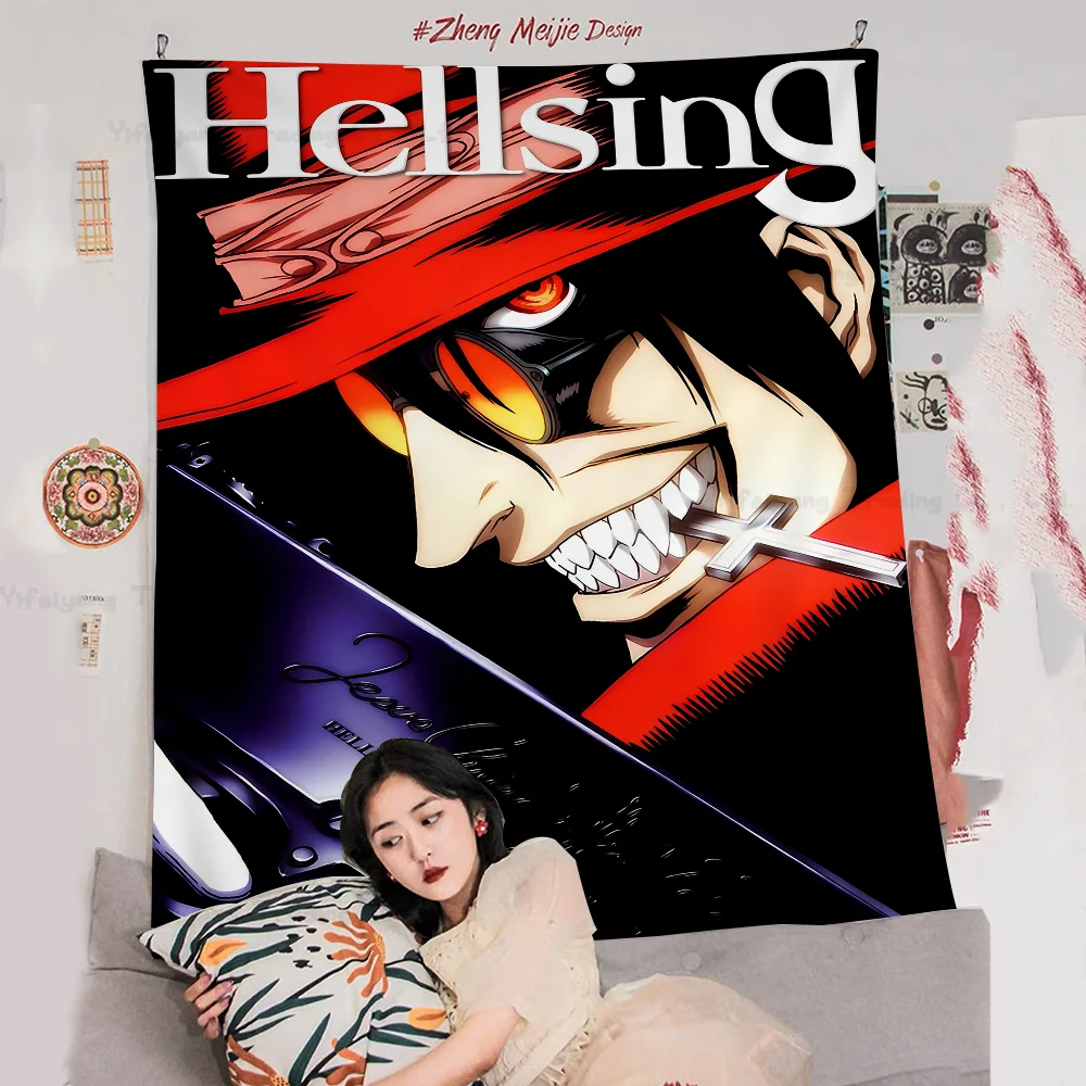 Anime Hellsing Hanging Bohemian Tapestry Bohemian Wall Tapestries Mandala Kawaii Room Decor