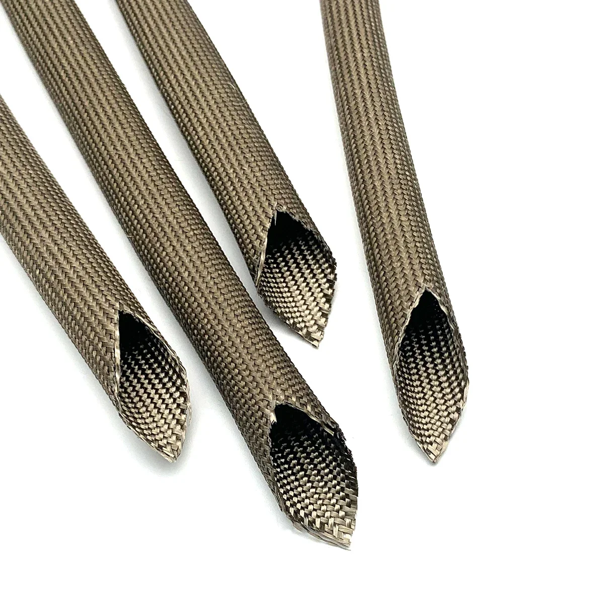 1000 Degree Basalt Glass Fiber Conduit Cable Harness Fireproof Insulation Inner Diameter 1/1.5/2/2.5/3/4/5/6/8/10/12/16/18/20mm