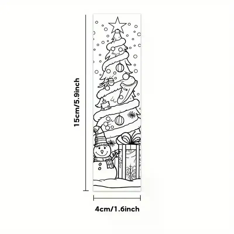 32 قطعة الإشارات المرجعية الكرتون عيد الميلاد الحد الأدنى لتقوم بها بنفسك خط ملء علامة مرجعية فارغة علامات الصفحة الزخرفية هدية لمحبي الكتاب #2