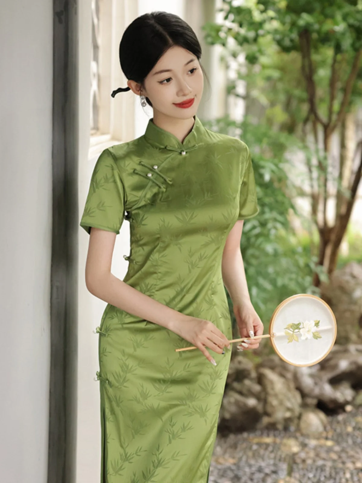

een Improved Young Sle Slimming Retro Daily Wear Polyester Fiber ort Sve Midi Length for Women