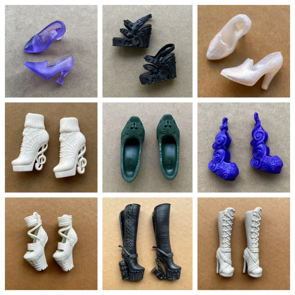 1/6 Monster-Puppen-Schuhe, Stiefel, Sandalen, DIY-Anziehzubehör, einzigartige Persönlichkeitsspielzeugteile für weibliche Puppen, Dekorationen – Detail 1