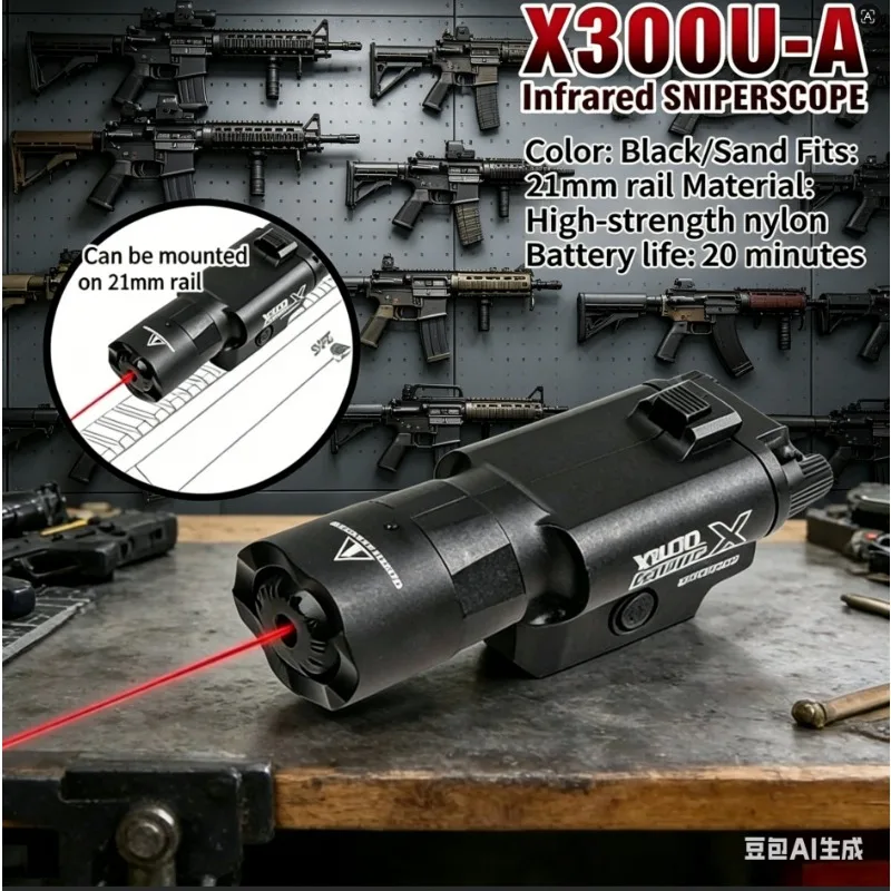 

2026 New Universal X300 Hunting Flashlight Infrared Dot Gear 20mm Holder For Toy Fight Guns Wargame Aim CS Match