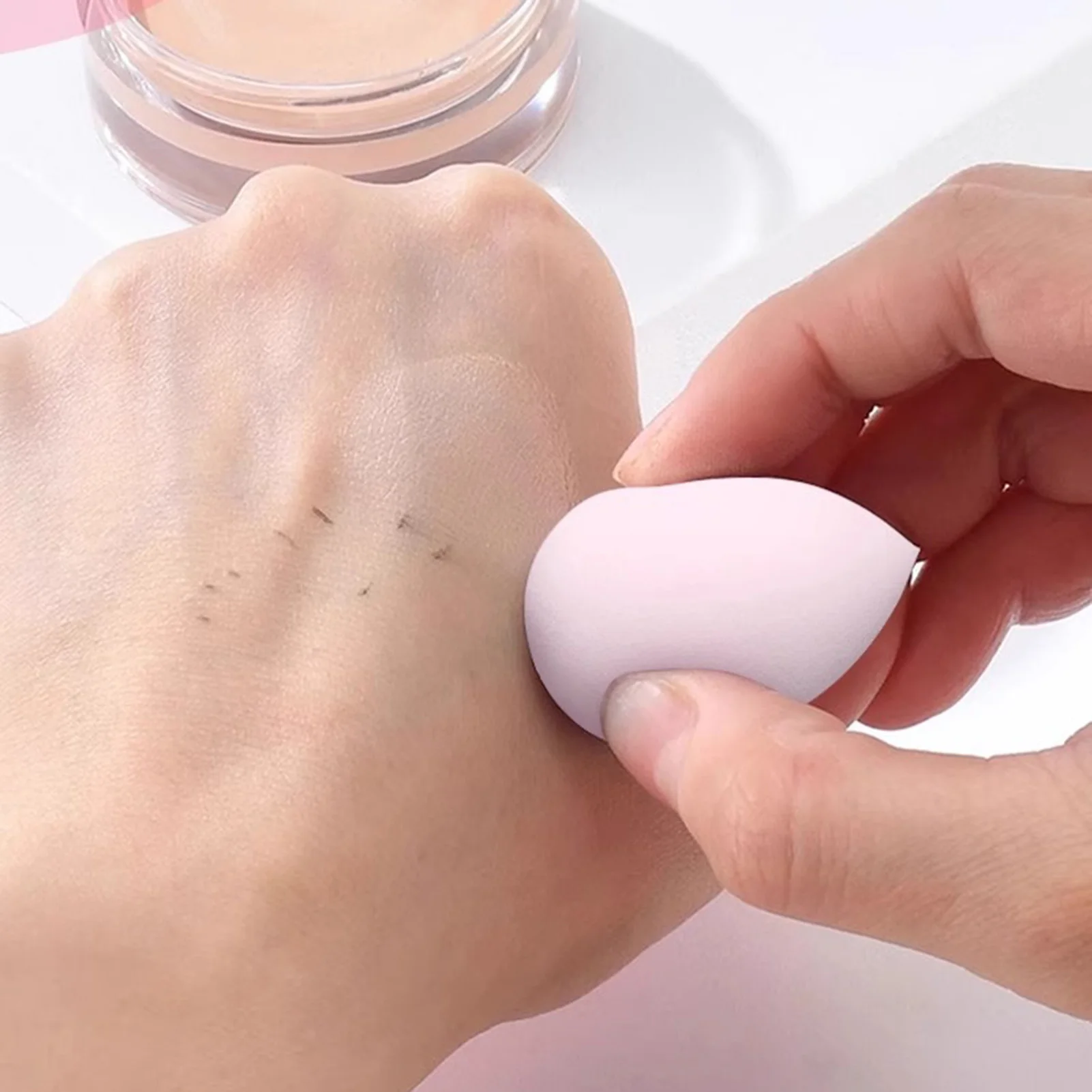 14PCS Makeup Sponge Set - Multicolor Makeup Sponge Blender Beauty Egg Mini Puff Thumb Sponge & Cotton Puffs Women Cosmetic Tools