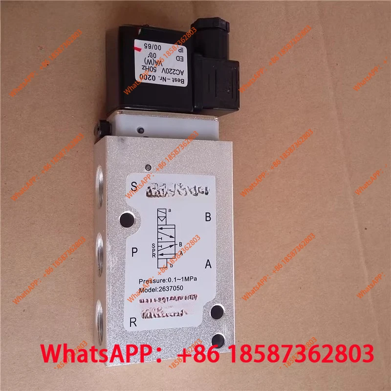 Solenoid valve 2637050 two-position five-way 4-point reversing valve AC220V DC24V pneumatic valve G1/2 thread type