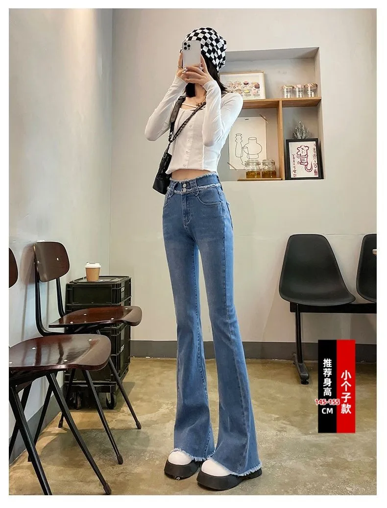 

Коричневые джинсы Harajuku Y2K на пуговицах с застежкой-молнией и пряжкой с поясом, регулируемый пояс, женский джинсовый модный базовый простой осенний стиль