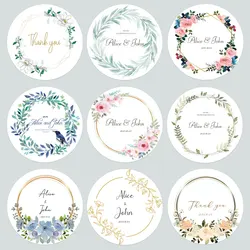 Custom Waterproof Circle Stickers Wedding Decorations Personalized Labels Bridal Thank You Party Gift Decorations Custom Logos
