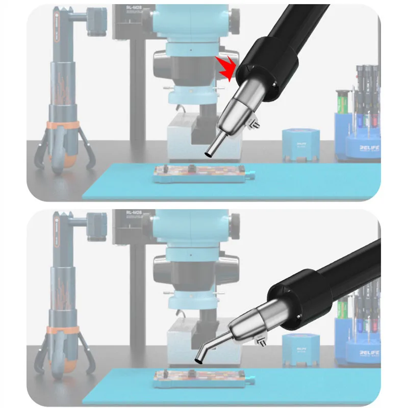 ريلايف 857/858/861 سلسلة 45 °   عازمة فوهة مائل الهواء الساخن أداة فوهة للهاتف المحمول لحام إصلاح أداة فوهة لحام