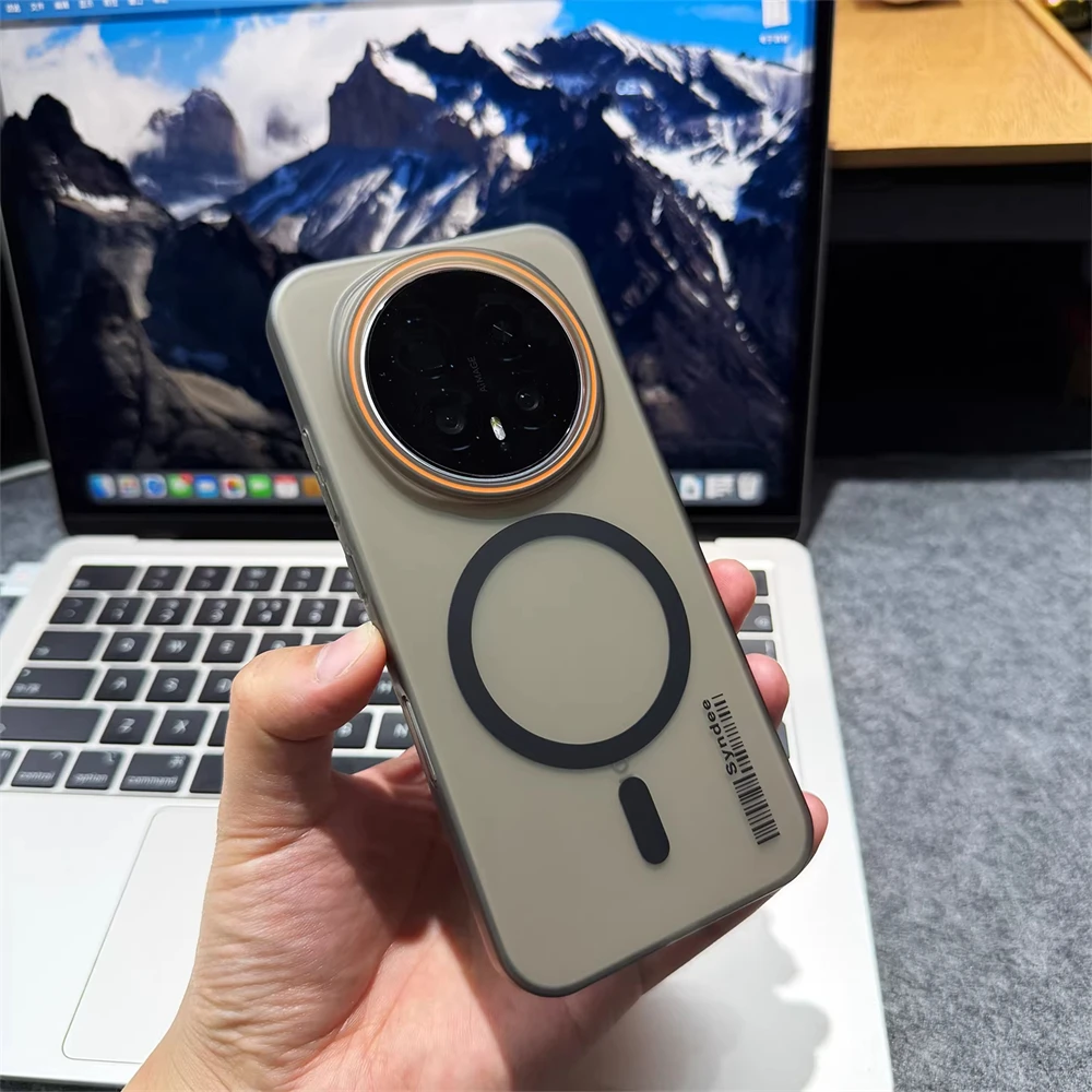 Ultra Dünne Mattierte Barcode-Hülle mit Kabelloser Ladefunktion für Huawei Honor Magic 8 Pro 7 Lite 6 5 X9a X9b X9c Magnetische Harte PC-Abdeckung