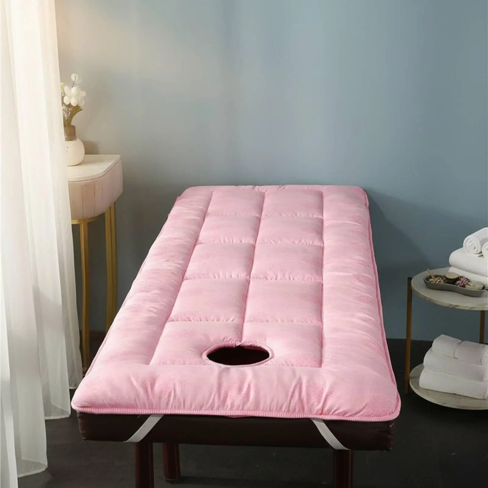 Beauty Salon Mattress Massage Table Cushion Breathable Cotton Viscose Quilt Cover for Professional Spa Settings