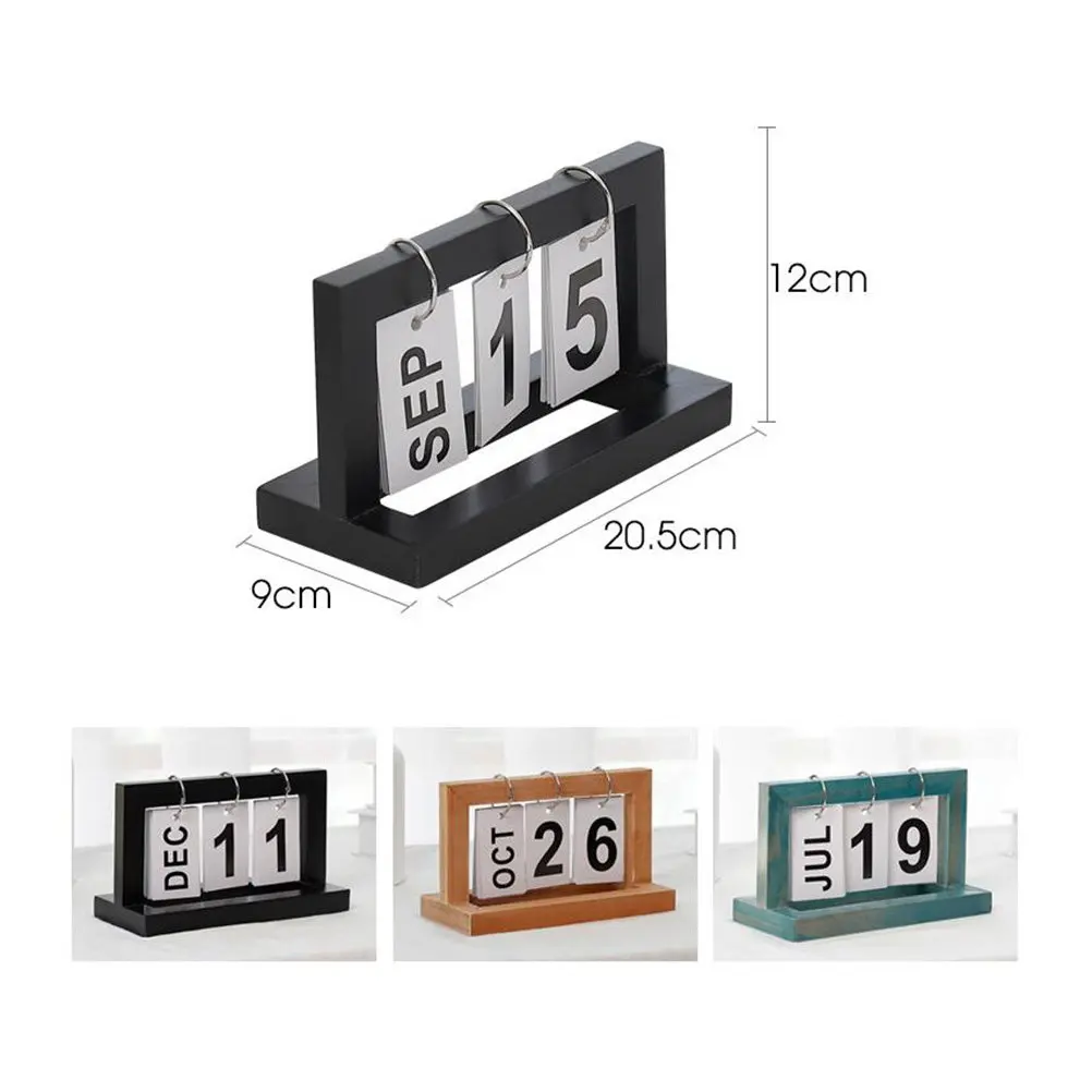 Stylish Wooden Calendar with Convenient Page Flip Functionality Creative Design for Home Or Office Space Decoration Calendar